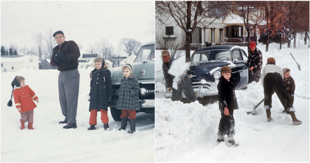 32 Fascinating Color Photographs Capture Christmas Winter Scenes in the United States During the 1950s_Lap