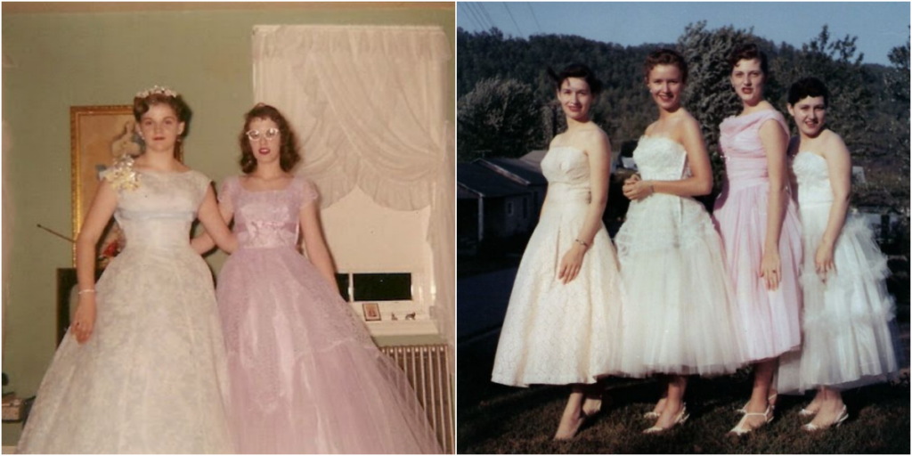 40 Cool Snaps That Show the ’50s Formal Dresses of Young Women_top1