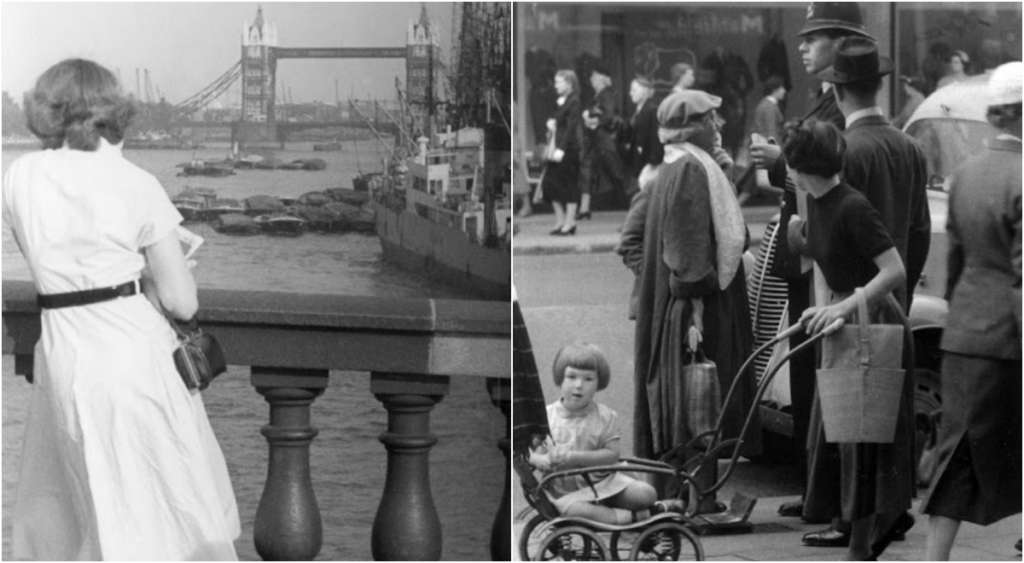 50 Captivating Black and White Photographs Document Street Scenes of London During the Summer of 1954_ml