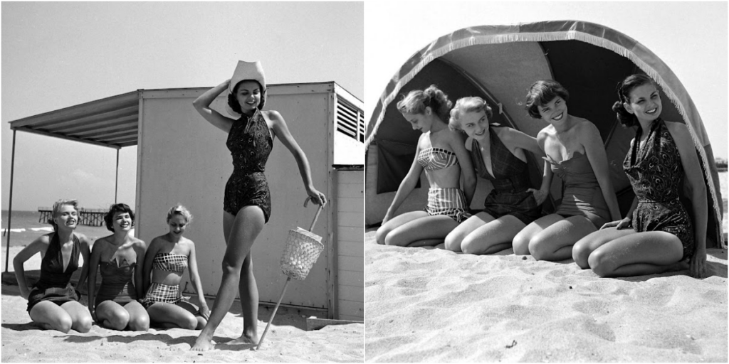 Adorable beachwear for women in Florida, photographed in the glamorous 1950s_top1