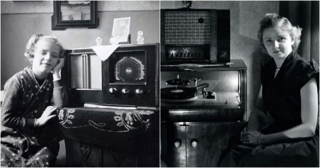 Before Television – Interesting Photos of People With Their Radios During the Radio Golden Age_Lap