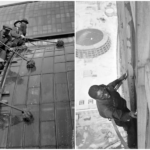 “Braving the Heights: The Daredevil Window Cleaners of Skyscrapers in Vintage Imagery”_trunghinhsu