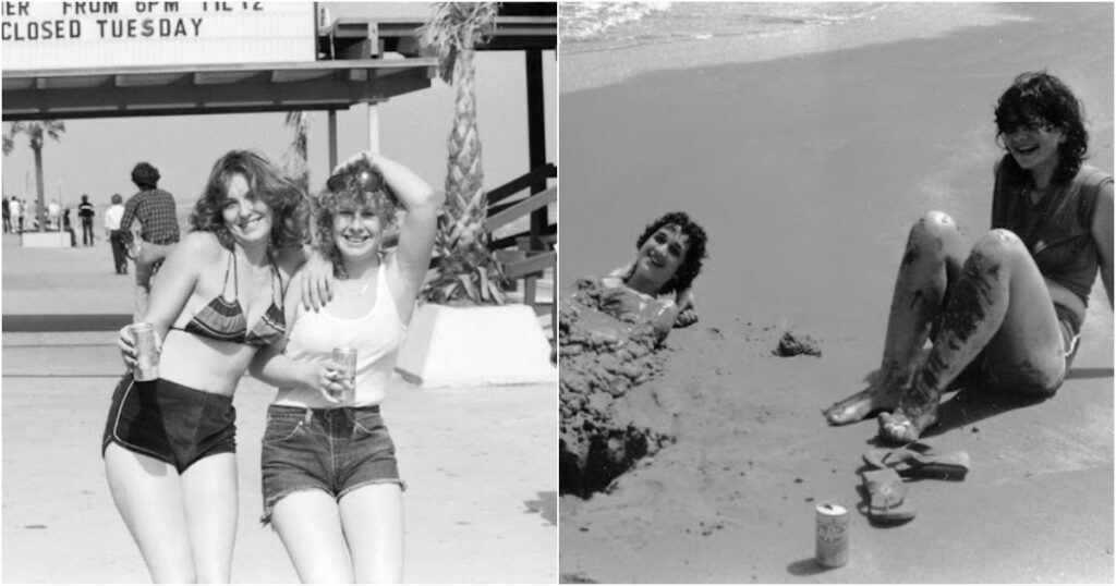 Candid Photographs of Teenage Girls at Texas Beaches During the 1980s_Lap