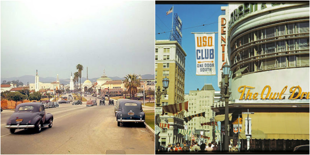 Fantastic Color Photos Capture Downtown of Los Angeles in the 1940s_top1