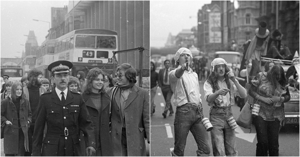 Manchester Rag Day Parade, 1974_Lap