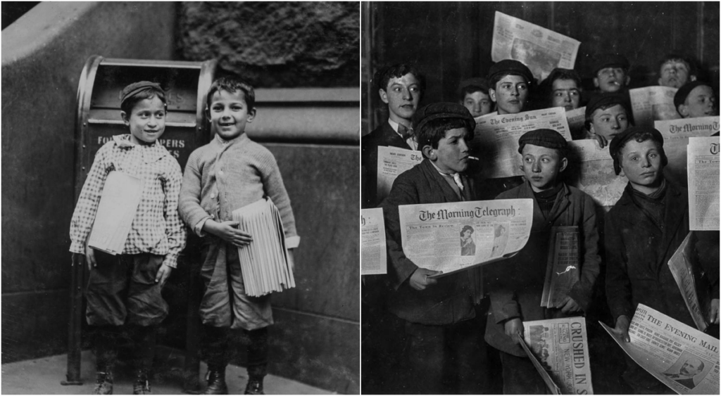 Newsies – Portraits of the working children who spread the news, 1908-1924_ml