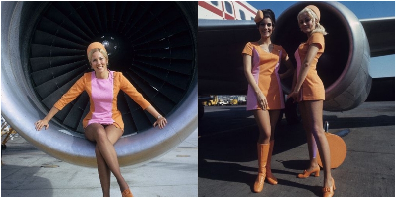 Nostalgic Glamour: 60 Vintage Images Featuring Charming Pacific Southwest Airlines Flight Attendants of the 1960s and 1970s _ US Memories _ LINH