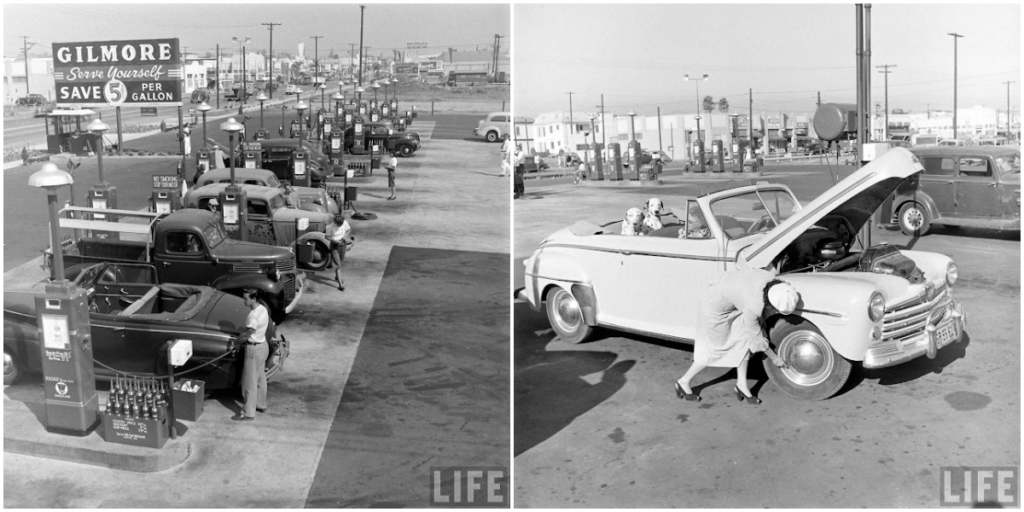 “Revolutionizing Refueling: Gilmore Oil’s Gas-A-Teria Pioneers Self-Serve Stations in 1948 Los Angeles”_trunghinhsu