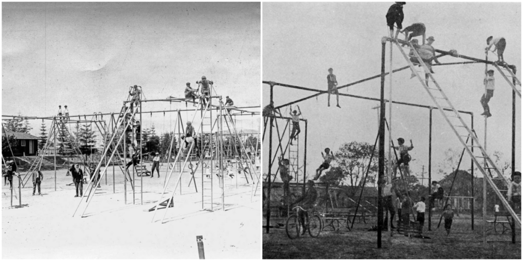 “Thrills and Spills: A Glimpse into the Hazardous Playgrounds of Yesteryear Through Vintage Photos, 1880s-1940s”_trunghinhsu