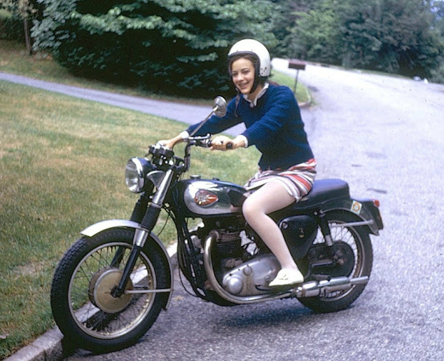 Vintage Photos of Girls in Mini Skirts on Bikes _ USStories