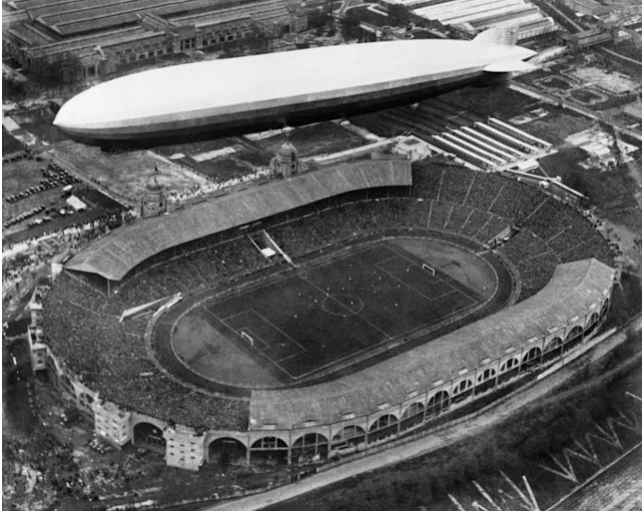 Graf Zeppelin Passing Over Wembley Stadium During the 1930 FA Cup Final