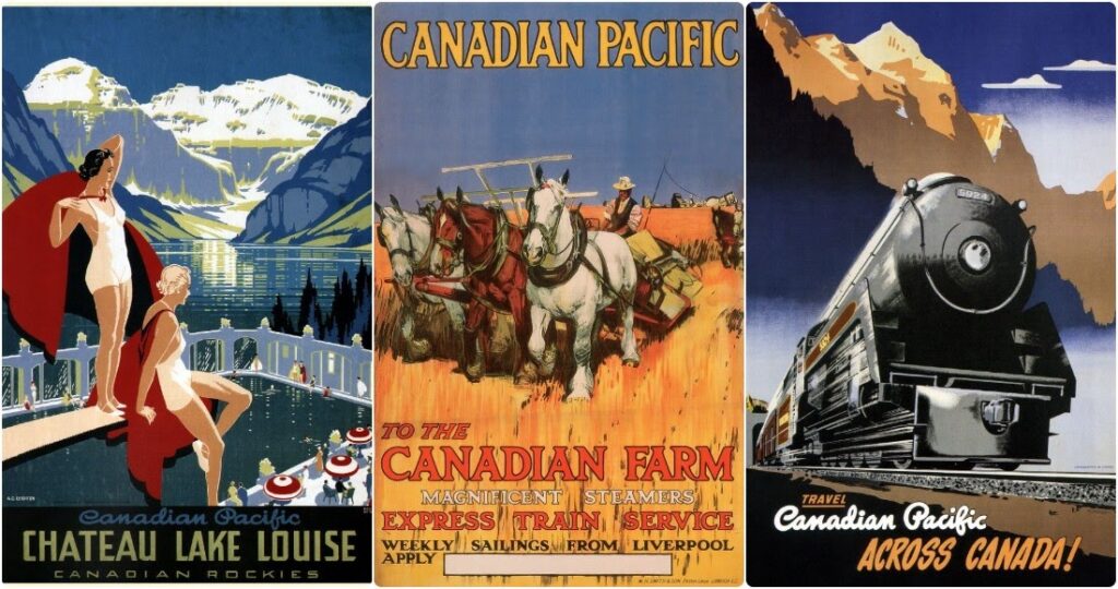 Vintage Ad Posters of Canadian Pacific Railway Through the Years