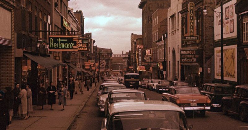 33 Fascinating Photos Capture Street Scenes of Montreal in the 1950s