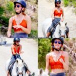 EMMA WATSON Riding a Horse in Ibiza