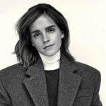 “Effortlessly chic: Emma Watson shines in a stunning bralet and pleated skirt ensemble for a mesmerizing photoshoot”