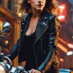 Emma Watson Revs Up Coolness: A Stylish Spin in Leather Outfit on a Motorbike