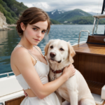 Emma Watson’s Serene Sunset Voyage: A Romantic Evening at Sea, Dog in Tow