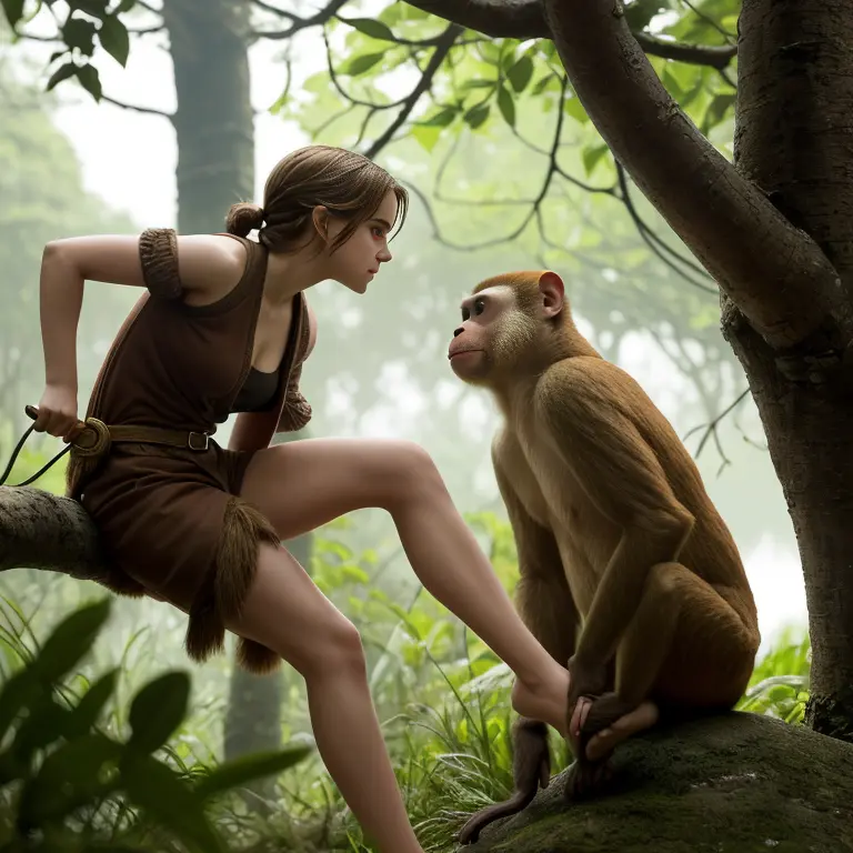 Emma Watson’s Delightful Expedition: Monkeying Around in the Majestic Mountains