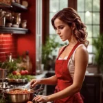 Emma Watson’s Kitchen Chronicles: A Palette of Apron Elegance