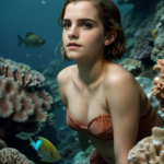 Emma Watson Explores the Breathtaking Depths: An Enchanting Submarine Journey through the Wonderland of Fish and Coral