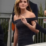 Emma Watson Radiates Elegance in Beverly Hills Departure: A Vision in Dark Flowy Dress and Heels