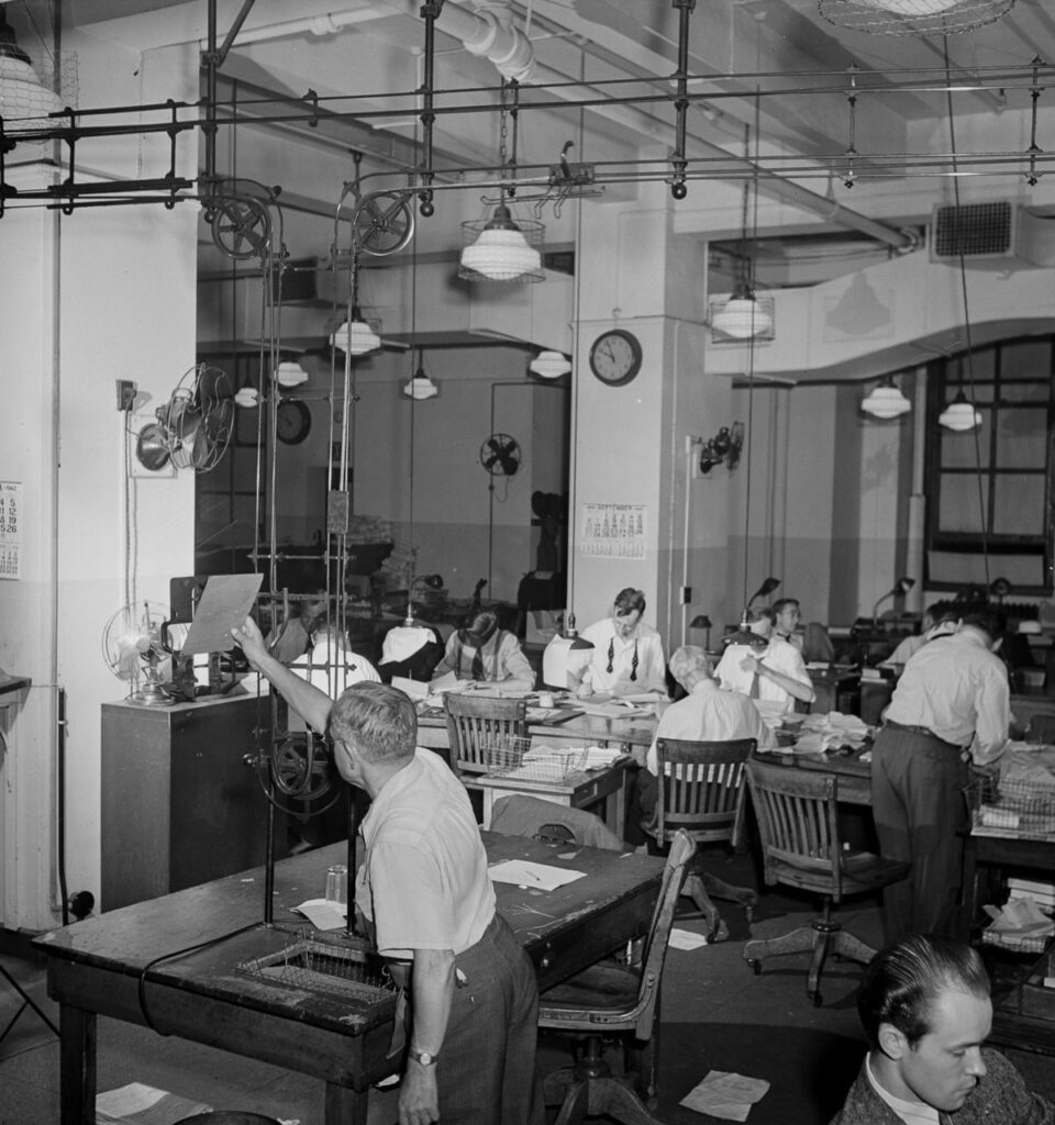 Preparing and printing the New York Times, 1942