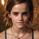 Emma Watson’s Chic Style: A Deep Neckline Tank Top that Accentuates her Collarbone with Grace