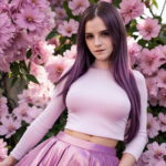 Emma Watson Radiates Casual Elegance in Long-Sleeved Light Purple Crop Top