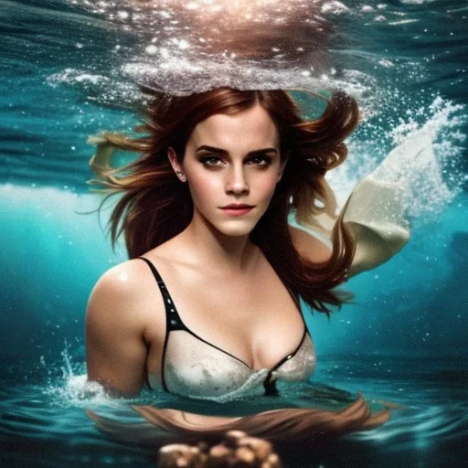 Enchanting Fantasy Unveiled: Emma Watson’s Mythical Transformation into a Mermaid Amidst Oceanic Splendor