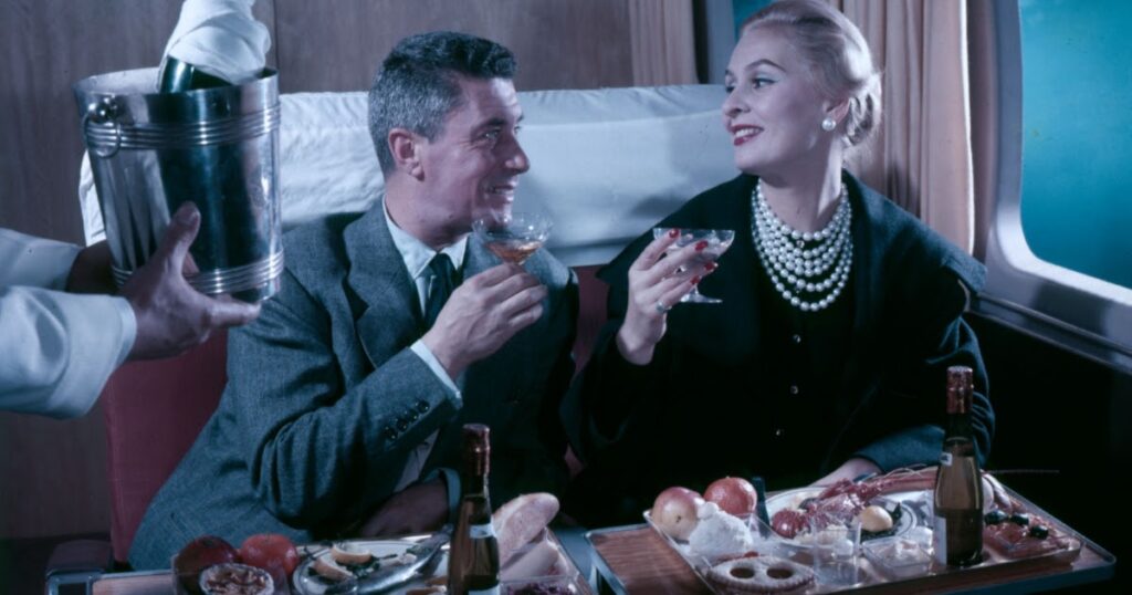 Breakfast in Bed: 24 Extraordinary Color Photographs Revealed the First Class of Air France in the 1950s