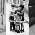 20 Interesting Vintage Photographs of Children Strolling With Their Baguettes on the Streets of Paris