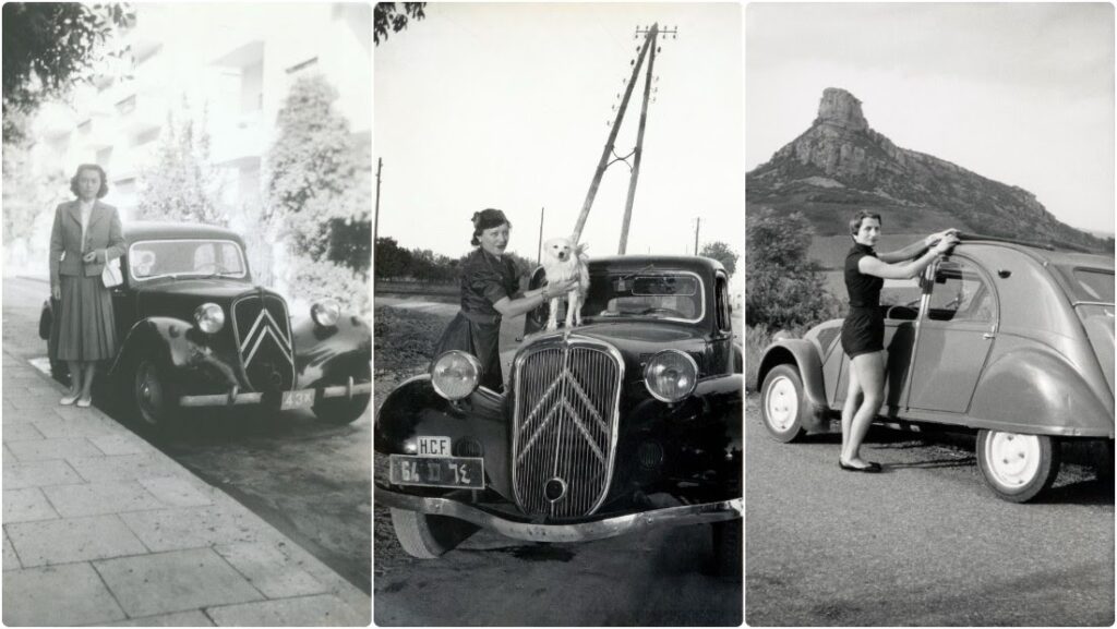 Amazing Vintage Photos of People Posing With Citroën Automobiles