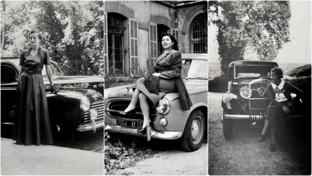 45 Vintage Photos Capture People Posing With Their Peugeot Automobiles